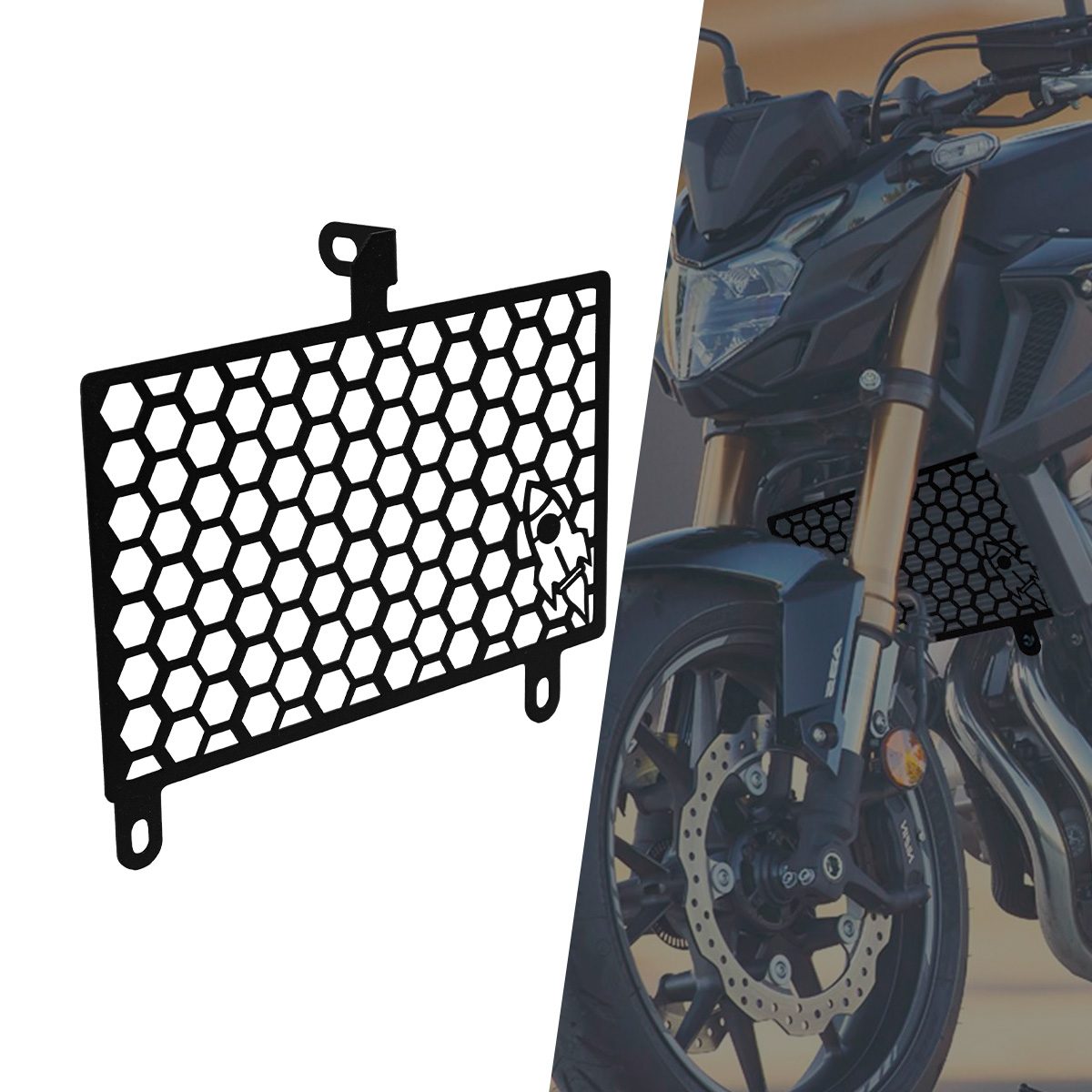 Protetor Radiador CB500X 2013 Diante Foguetao - Preto - Imagem 2