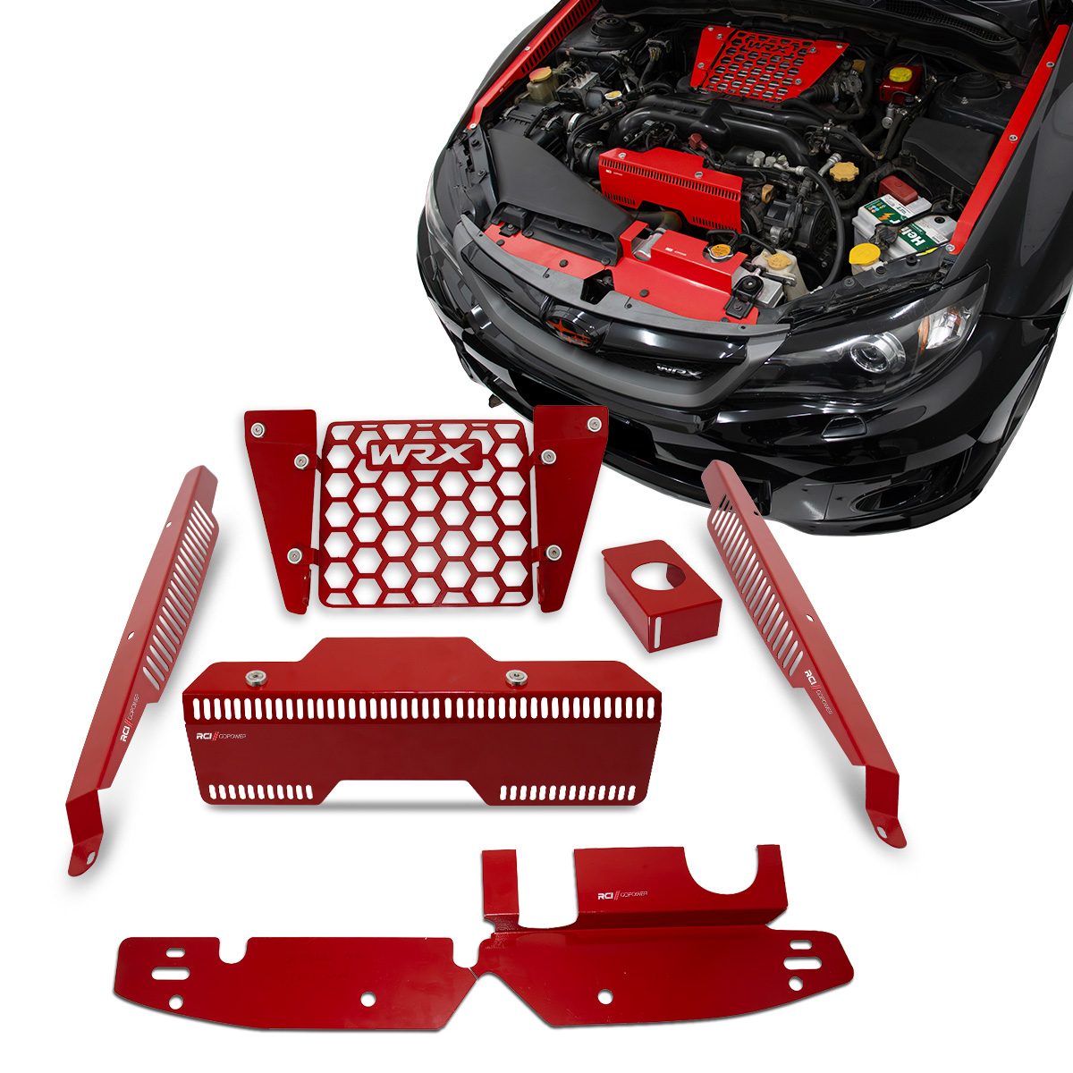 Kit Completo Protetor Subaru Impreza WRX 2008 a 2014 (Protetor Altenador, Paralama, Radiador, Intercoller, Reservatorio de Freio)