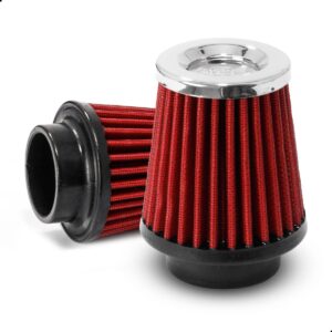 Filtro de Ar Esportivo Conico Alto 9.0CM de Altura c/ Tecido Encaixe 52MM Borracha