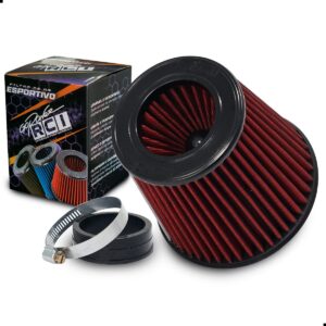 Filtro Esportivo RCI Duplo Fluxo / Altura 175MM Largura 150MM / Encaixe Flexível 75MM e 62MM + Brindes