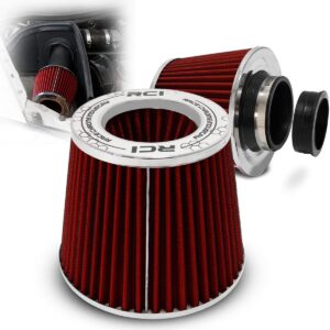 Filtro de Ar Esportivo Duplo Fluxo Alto 15X15CM Encaixe 75/62MM + Abraçadeira