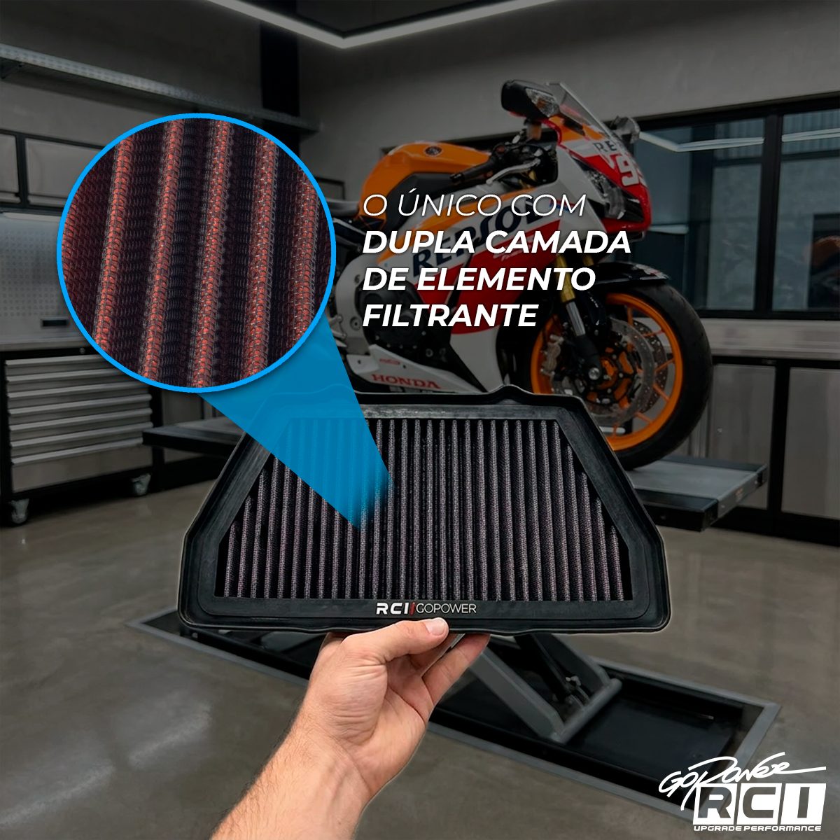 Filtro de Ar Inbox Honda CBR 1000RR / Repsol 2008 a 2016 - Imagem 3