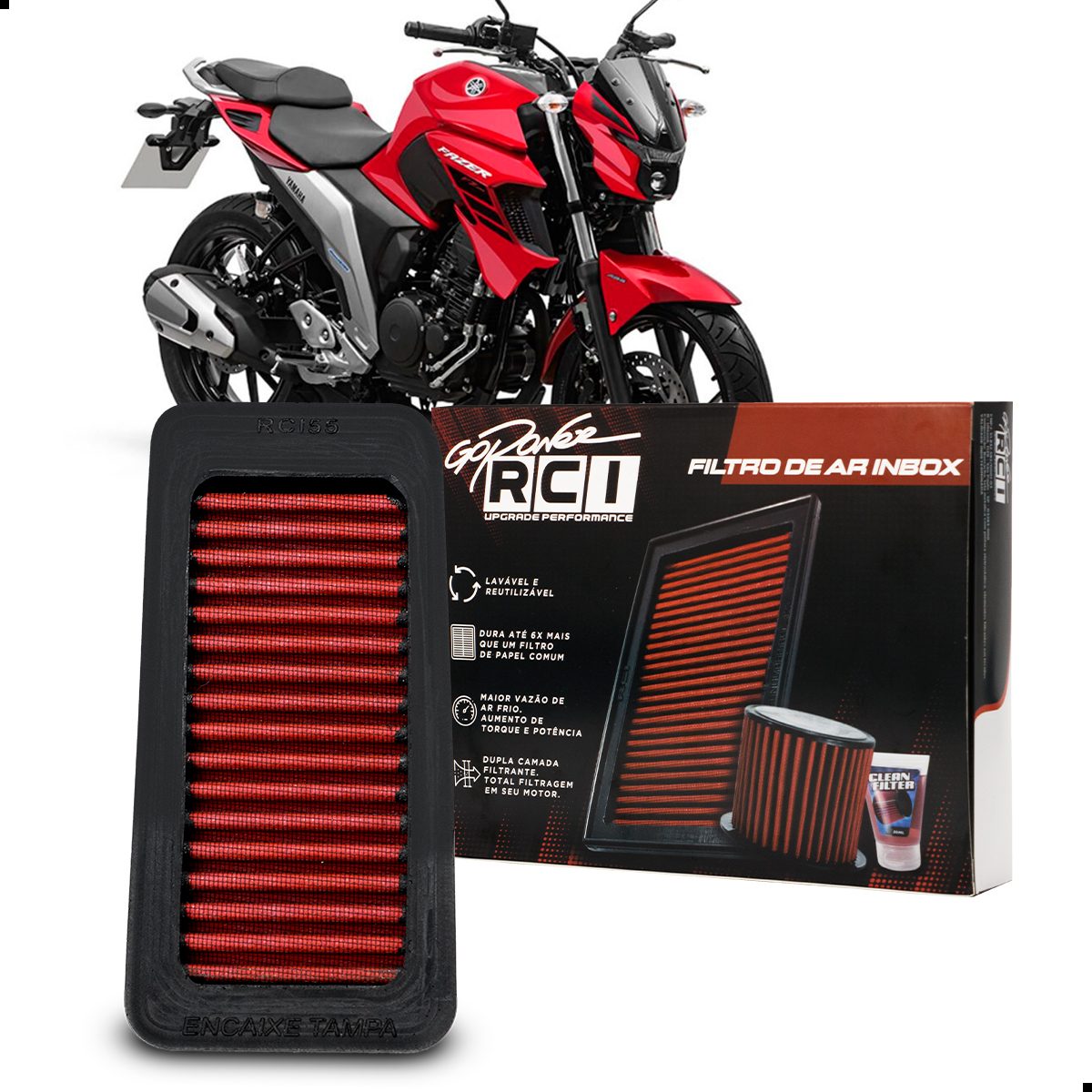 Filtro de Ar Inbox Yamaha Fazer 250 2018 em Diante - Imagem 3
