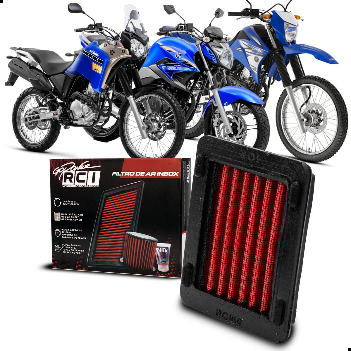 Filtro de Ar Inbox XTZ 250 Lander / XTZ 250 Z Tenere 2016 em Diante / Ys 250 Fazer 2016 a 2017 - Imagem 3