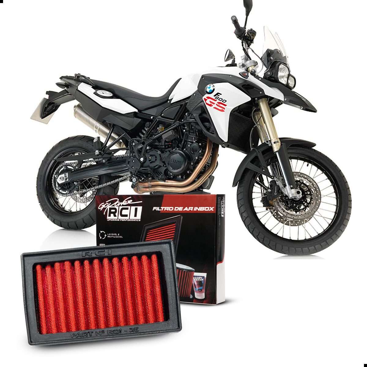 F800GS 2008 a 2018 / F800R 2009 a 2017 / F800S 2007 a 2011 / F650GS 2008 a 2012 / F700GS 2013 em Diante - Imagem 3