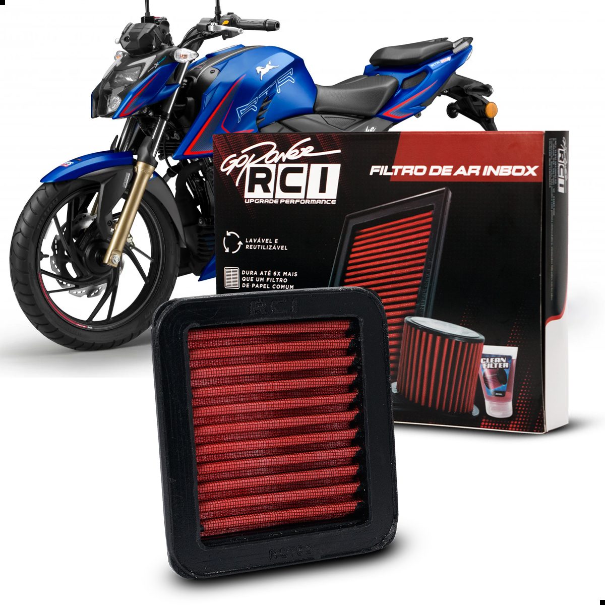 Filtro de Ar Inbox Apache Rtr 200 2018 até 2022 - Imagem 3