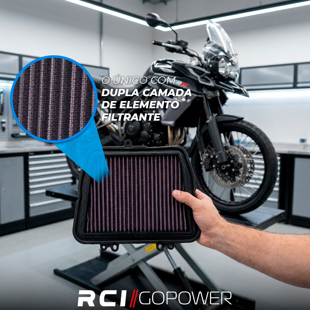 Filtro de Ar Inbox Triumph Tiger 800 Xr/xrx/xrt/xc/xcx/xca Low e Bs Todos Anos - Imagem 3