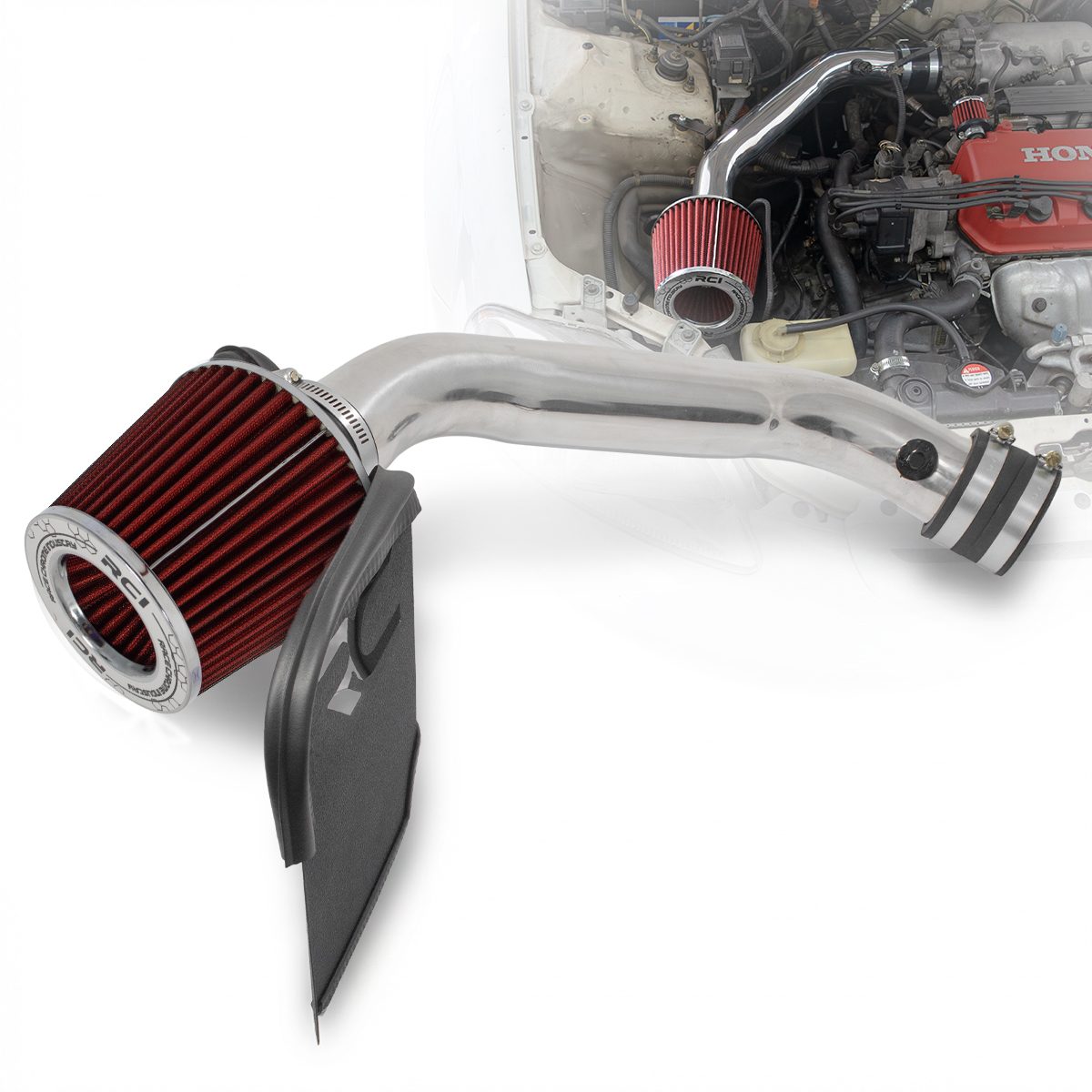 Kit Intake Short Ram Civic 1.6 16V 1993 a 1998 Coletor Admissão Alumínio (Horizontal)