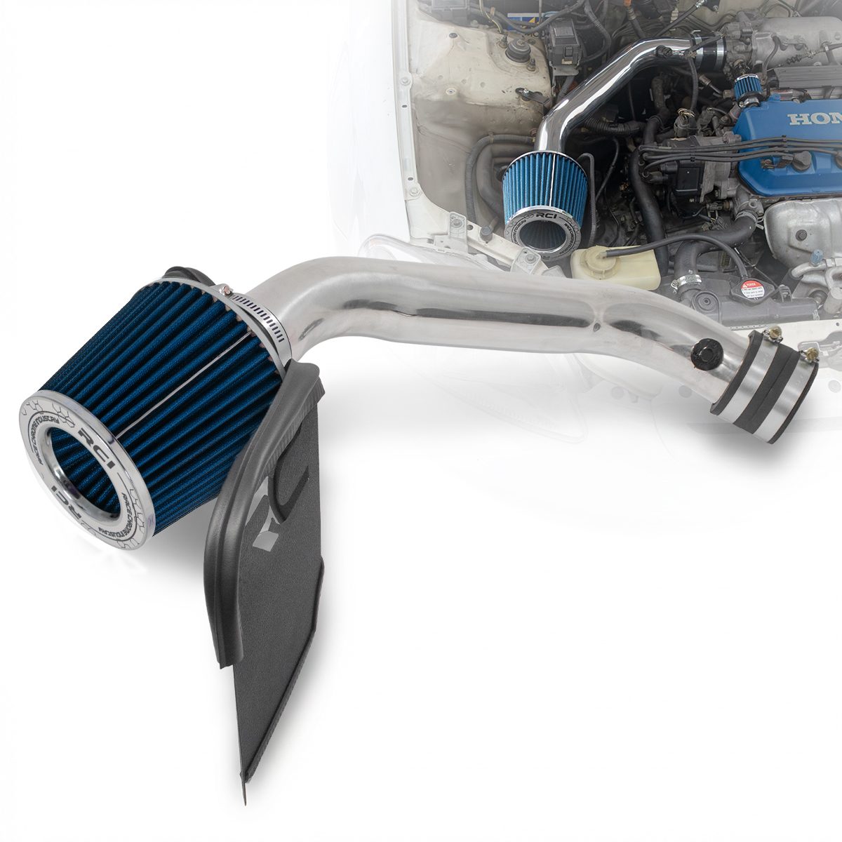 Kit Intake Short Ram Civic 1.6 16V 1993 a 1998 Coletor Admissão Alumínio (Horizontal) - Imagem 6