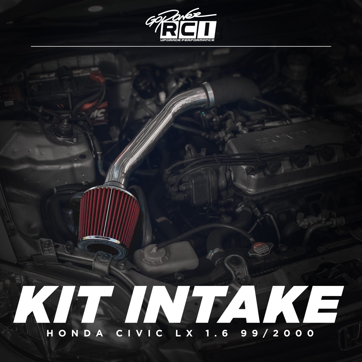 Kit Air Box RCI Civic 1.6CC 16V 1999 a 2000 (Entrada de Ar Pra Cima) - Imagem 3
