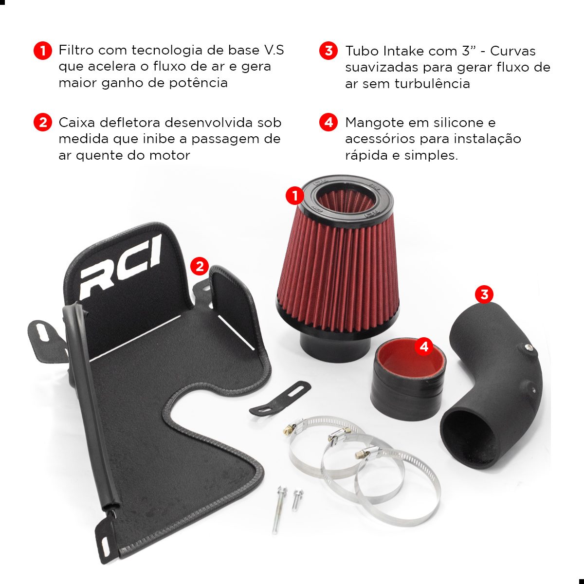 Kit Intake Stage 1 Jetta / Fusca TSI 200CV 2.0 16V / Passat TSI 2.0 16V 2010 / 2015 - Imagem 2