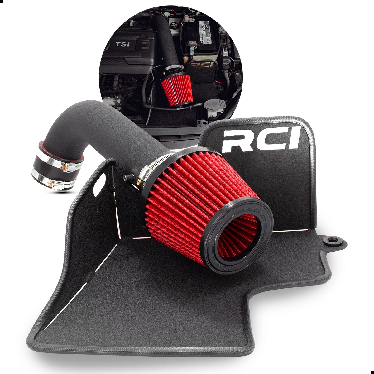 Kit Intake Golf GTI 2.0 TSI 2014 em Diante / Passat 2.0 TSI 2.0 16V 2016 em Diante / Jetta Gli 2.0 TSI 2019 em Diante / Audi A3 1.8 / 2.0 TFSI 2013 em Diante.