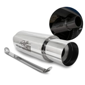 Abafador Corpo Polido 5" / Comprimento 500MM / Interno 3" / Ponteira Reta 4" / Encaixe 3" e 2" 1/2