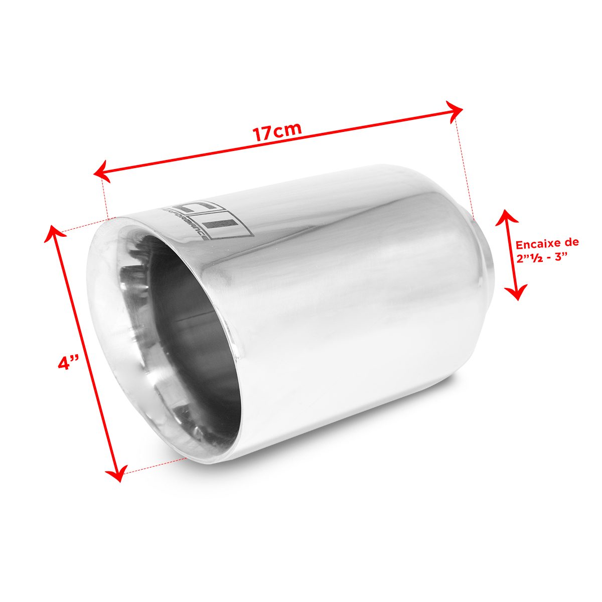 Ponteira Chanfrada Inox 4'' - Interno de 3'' - Saida 2''1/2 a 3" - Imagem 3